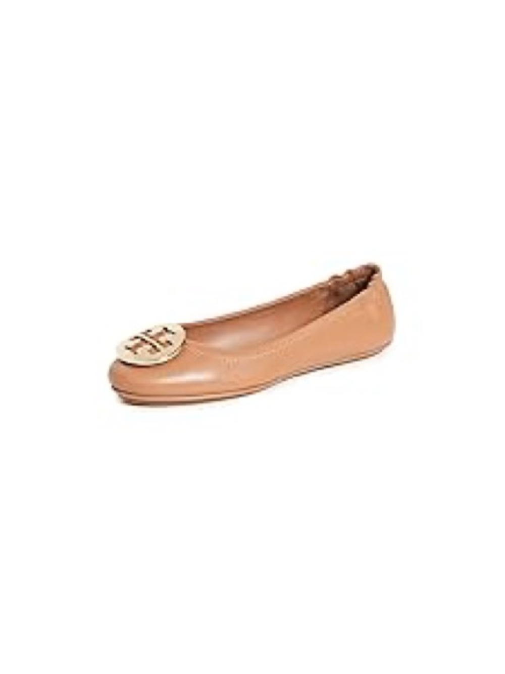 Tory Burch Women's Minnie Travel Ballet Flats, Royal Tan/Gold, 7 Medium US